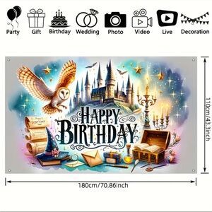 Harry Potter Happy birthday backdrop
